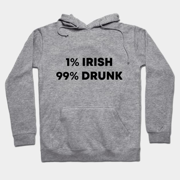 1% Irish 99% Drunk Hoodie by honeydesigns